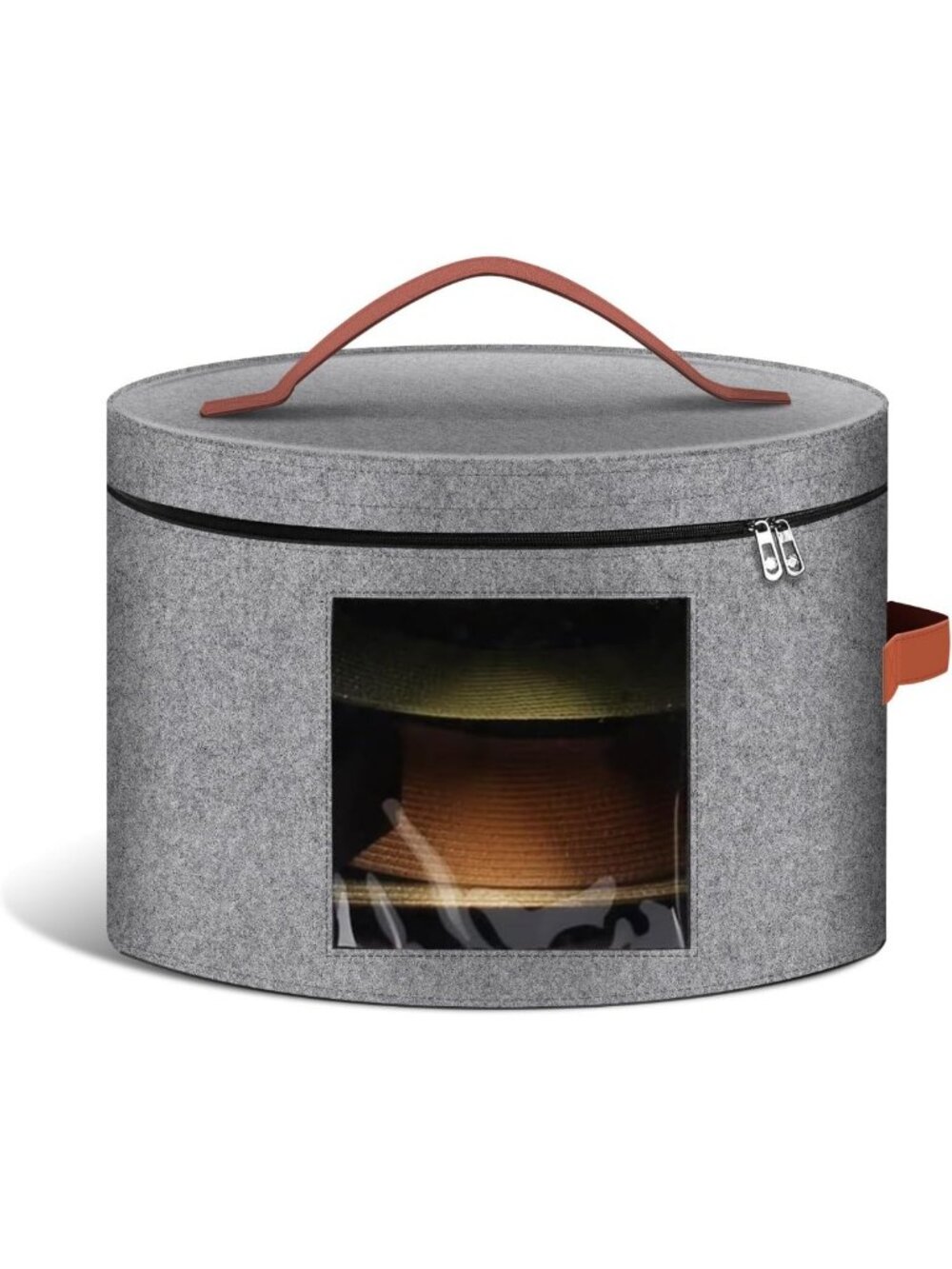 Stylish Stackable Hat Storage Box - Round Organizer for Travel & Closet